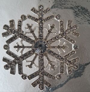 NEW Silver Snowflake Brooch